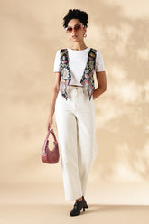 Chanderi Hand kalamkari black coverup cut Vests