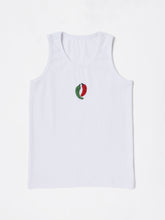 White chilli Hand embroidered Cotton Tank Top