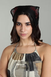 Silk Organza Bandana Red