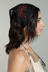 Silk Organza Bandana Red