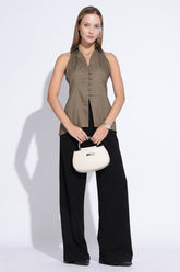 Olive Sculpted Waistcoat