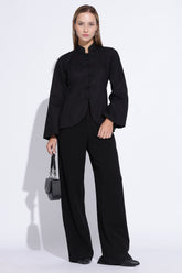 Cheongsam Bell Sleeve Top – Black