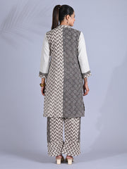 Maba block print cotton mismatched Co-ord Set