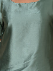 Sea Green, tops, Top wear, Silk, Casual wear, Sea Green top, Sea Green silk top, Sea Green Shade top, Sea Green top, satin Silk top, Satin Top, Green satin silk top. Green Shade top, Green top, Green satin silk top.