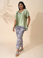 Olive Green, tops, Top wear, Silk, Casual wear, Olive Green top, Olive Green silk top, Olive Green Shade top, Olive Green top, satin Silk top, Satin Top, Green satin silk top. Green Shade top, Green top, Green satin silk top.