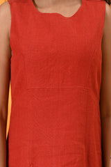 Red, Linen, Formal wear / office wear, Dresses, Casual wear, Red, Red dress, Red short dress, Red midi dress, Red dress, Red one-piece, Red midi, linen dress, Linen One-piece, Linen dress, linen