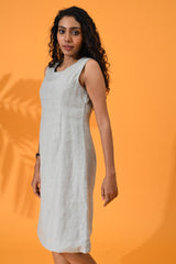 Blue, Linen, Formal wear / office wear, Dresses, Casual wear, sky blue, sky blue dress, sky blue short dress, sky blue midi dress, blue dress, blue short dress, sky blue one-piece, blue midi, linen dress, Linen One-piece, Linen dress, linen blue