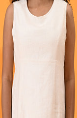 White, Linen, Formal wear / office wear, Dresses, Casual wear, Cream, cream dress, cream short dress, cream midi dress, white dress, white short dress, cream one-piece, cream midi, linen dress, Linen One-piece, Linen dress, linen