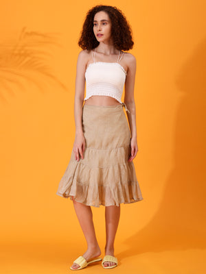 MABA layered Linen Skirt