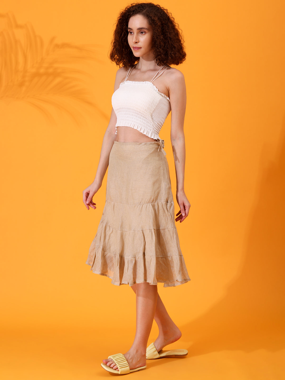 MABA layered Linen Skirt