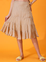 MABA layered Linen Skirt