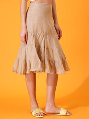 MABA layered Linen Skirt