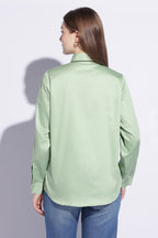 Sage Contrast Western Shirt