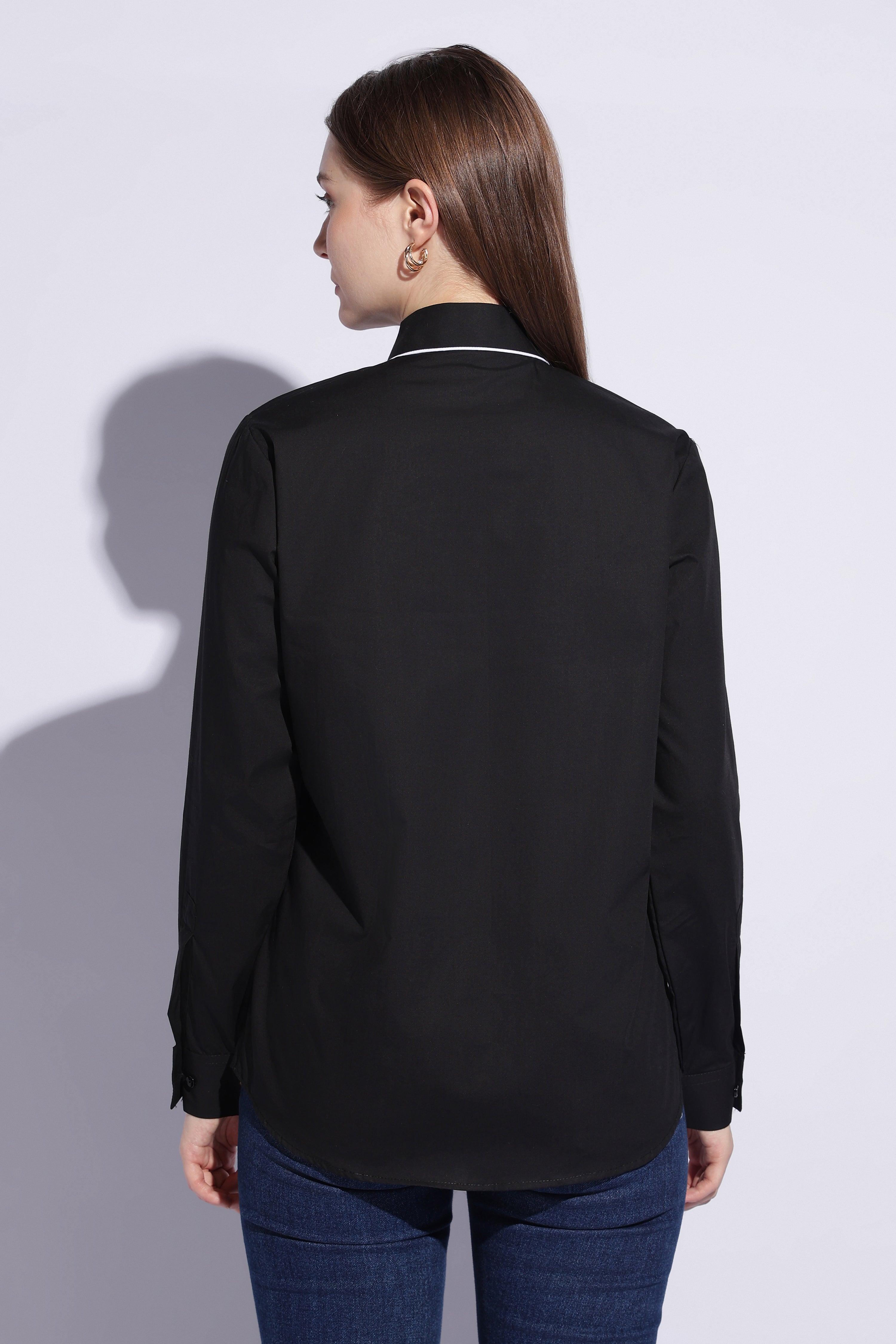Midnight Contrast Western Shirt