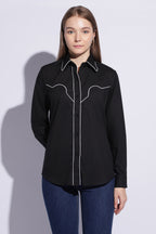 Midnight Contrast Western Shirt