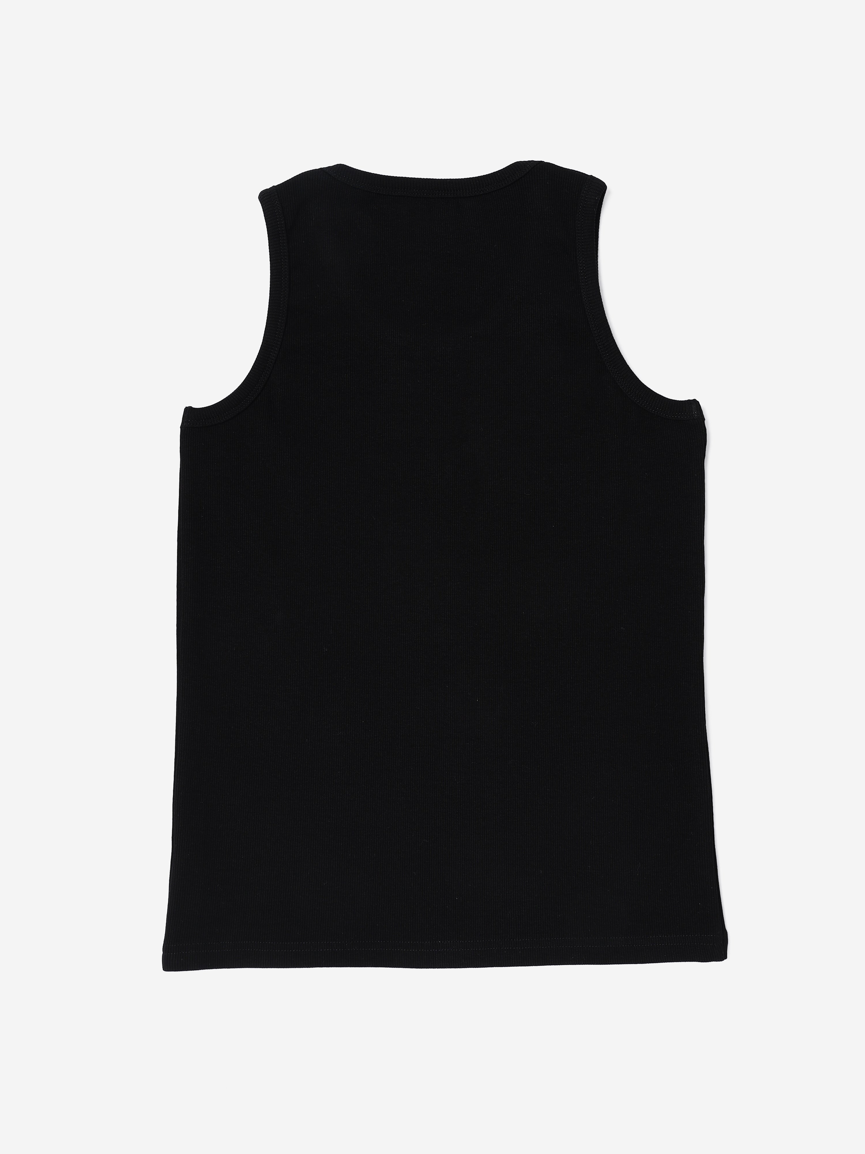 Black Turtle Hand embroidered Cotton Tank Top