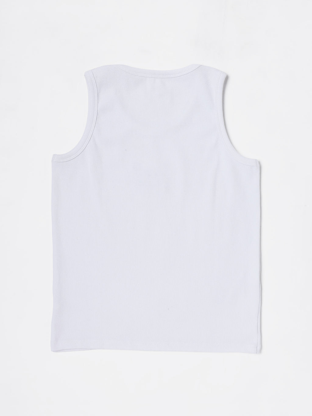 White heart Hand embroidered Cotton Tank Top