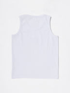 White heart Hand embroidered Cotton Tank Top