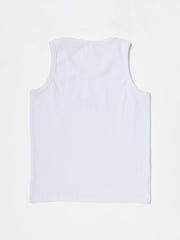 White crab Hand embroidered Cotton Tank Top