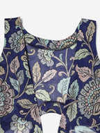 Chanderi Hand kalamkari blue coverup cut Vests