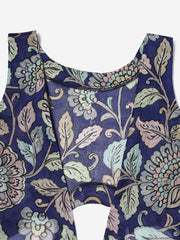 Chanderi Hand kalamkari blue coverup cut Vests