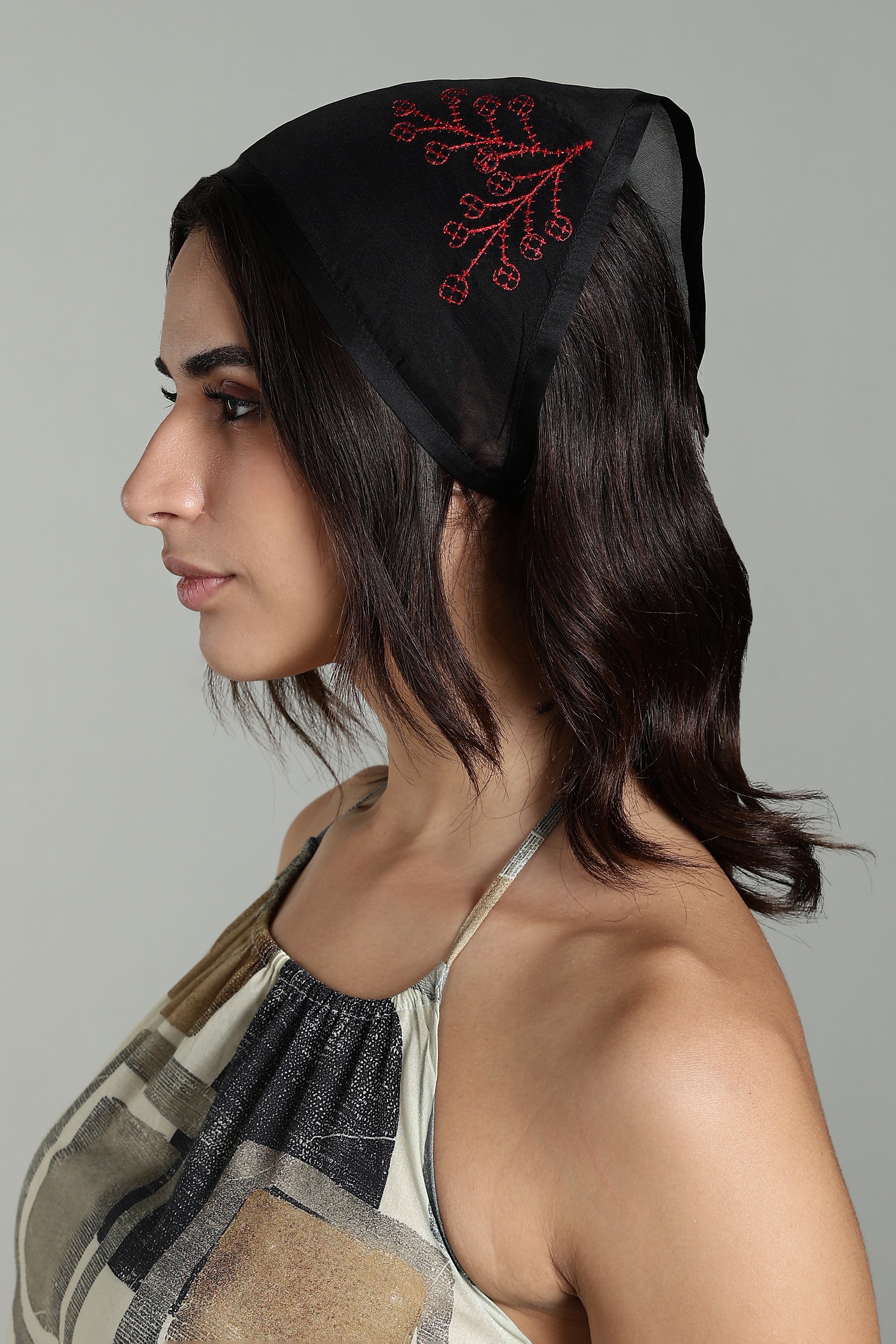 Silk Organza Bandana black