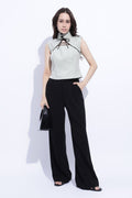 Pista Tie Detail Structured Sleeveless Top