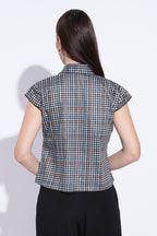 Check Crossover Mandarin Top