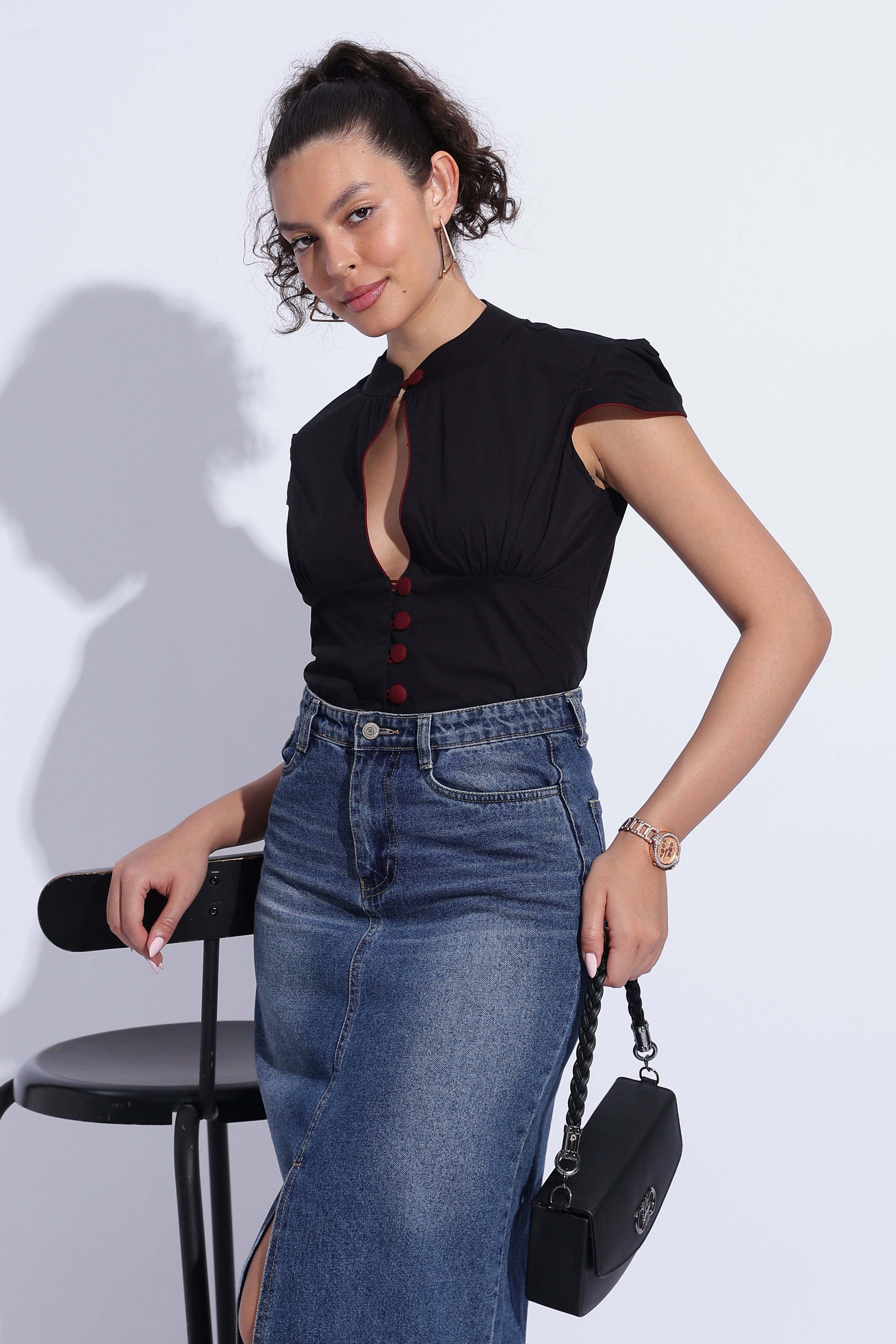 Black Cotton Top