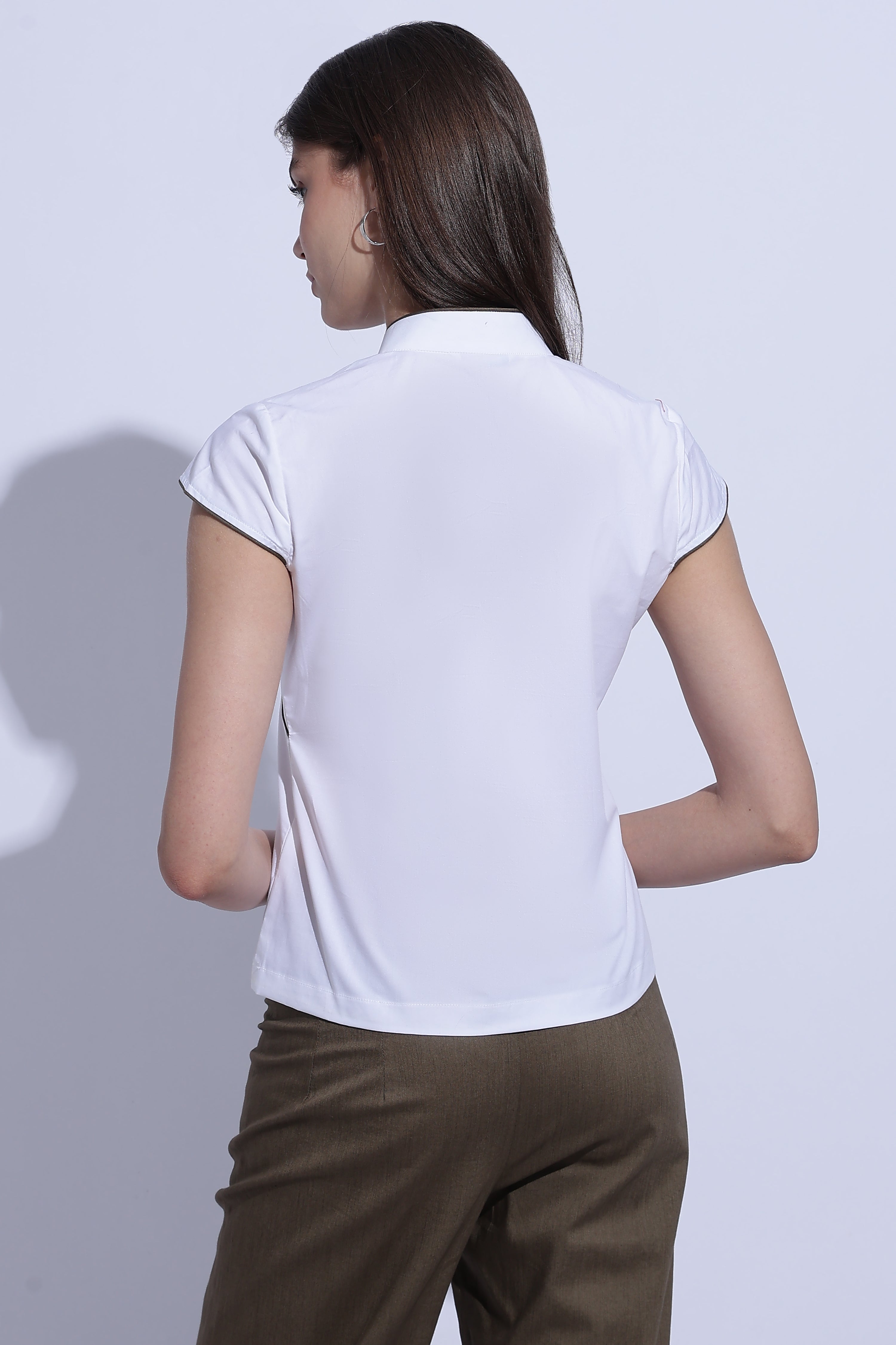 Ivory Line Mandarin Top