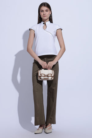 Ivory Line Mandarin Top