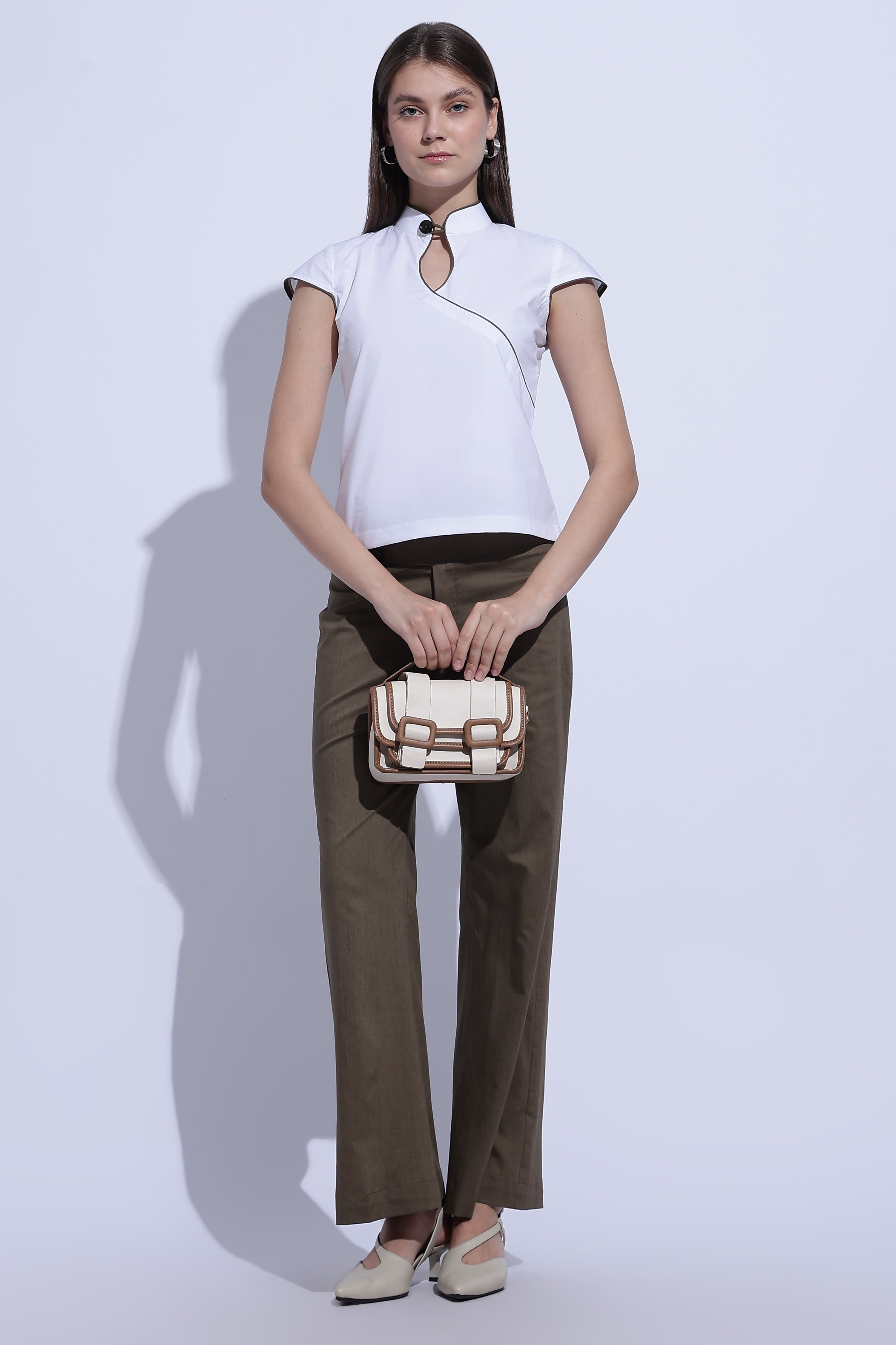 Ivory Line Mandarin Top