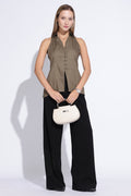 Olive Sculpted Waistcoat