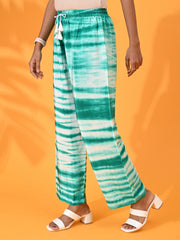 Green, Green pant, Green trouser, blue bottom wear, White, White pant, White trouser, White bottom wear Silk, Silk pant, Silk trouser, Silk bottom wear Pant, Trouser, Casual wear, Bottom Wear, Shibori Print