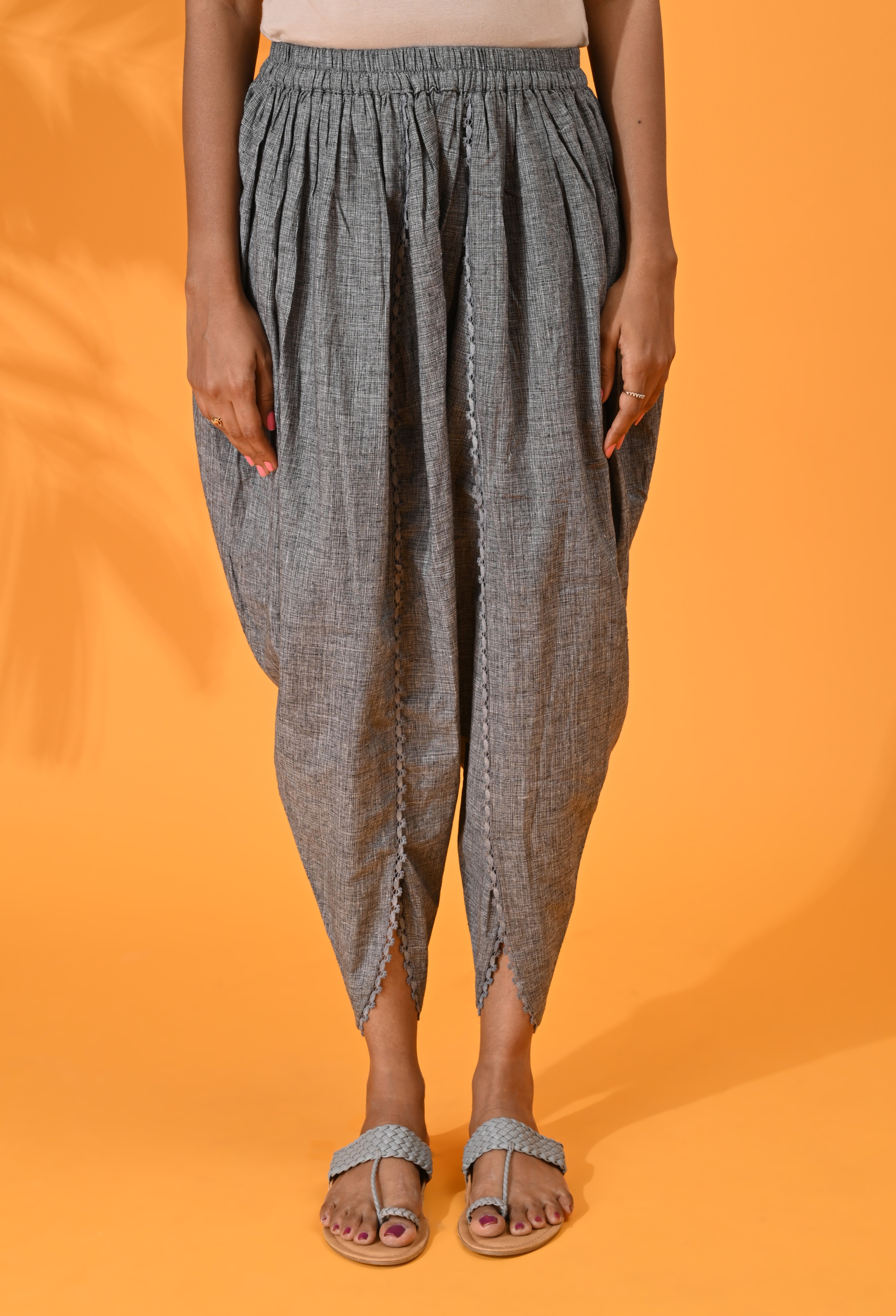 Gray, Gray CO-ord set, Gray Dhoti Pant, Ethnic wear, Cotton, Co-ord Sets, Casual wear,  Ikkat Co-ord Set, dhoti, harem pants, Cotton Co-ord set, cotton dhoti, cotton harem pants