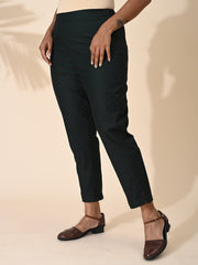 Dark Green, Dark Green pant, Dark Green Trouser, Comfort Dark Green pants, Formal Pant, office wear Pant, Cotton Pant, Cotton Trouser, Cotton Bottom Wear, Pocket pants, Womens Formal pants, women's formal trouser. Comfort Cotton Pants