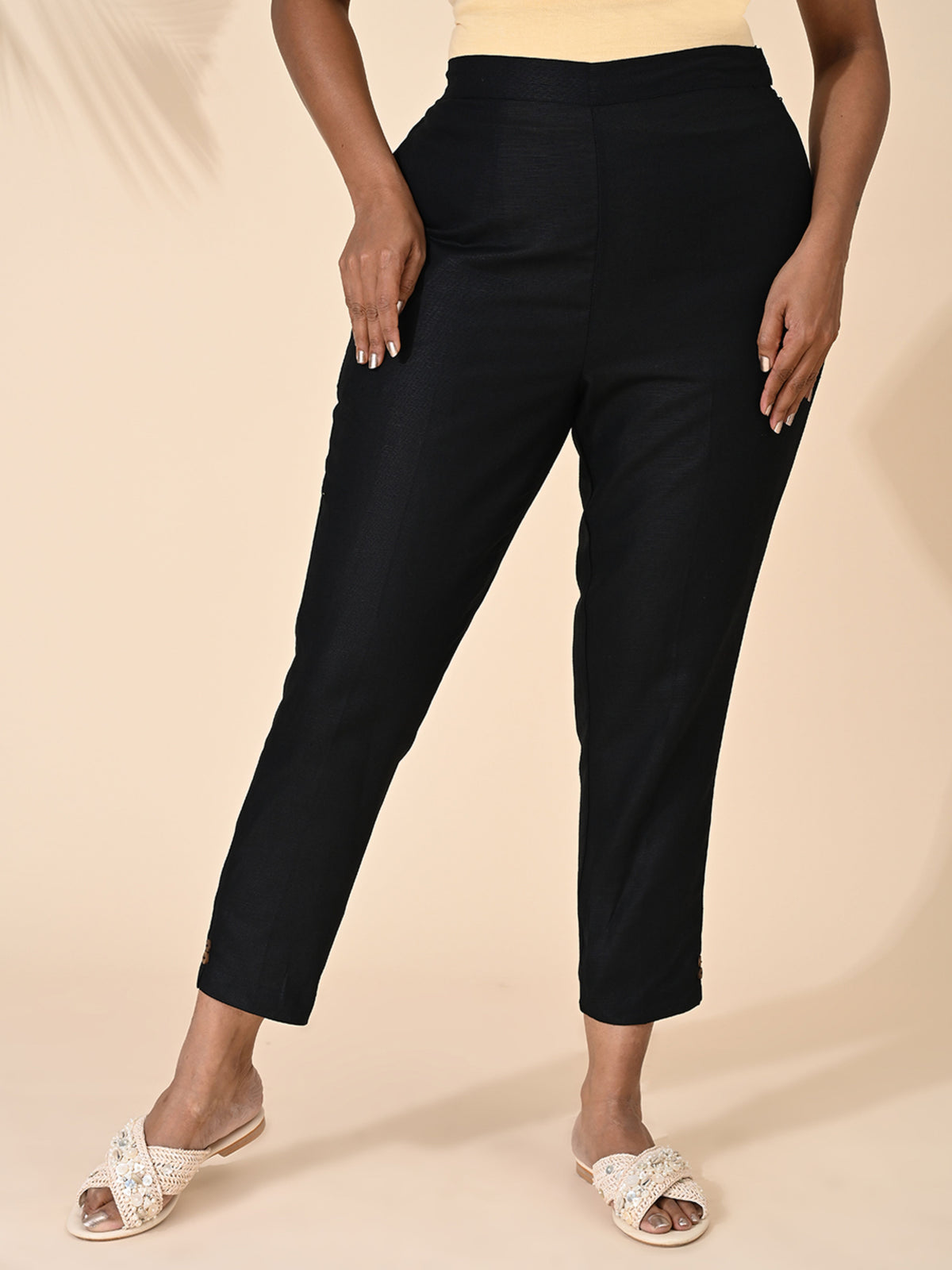 Black, Black pant, Black Trouser, Comfort Black pants, Formal Pant, office wear Pant, Cotton Pant, Cotton Trouser, Cotton Bottom Wear, Pocket pants, Womens Formal pants, women's formal trouser. Comfort Cotton Pants, Linen Pant, Linen Trouser, Linen Bottom Wear, Comfort Linen Pants