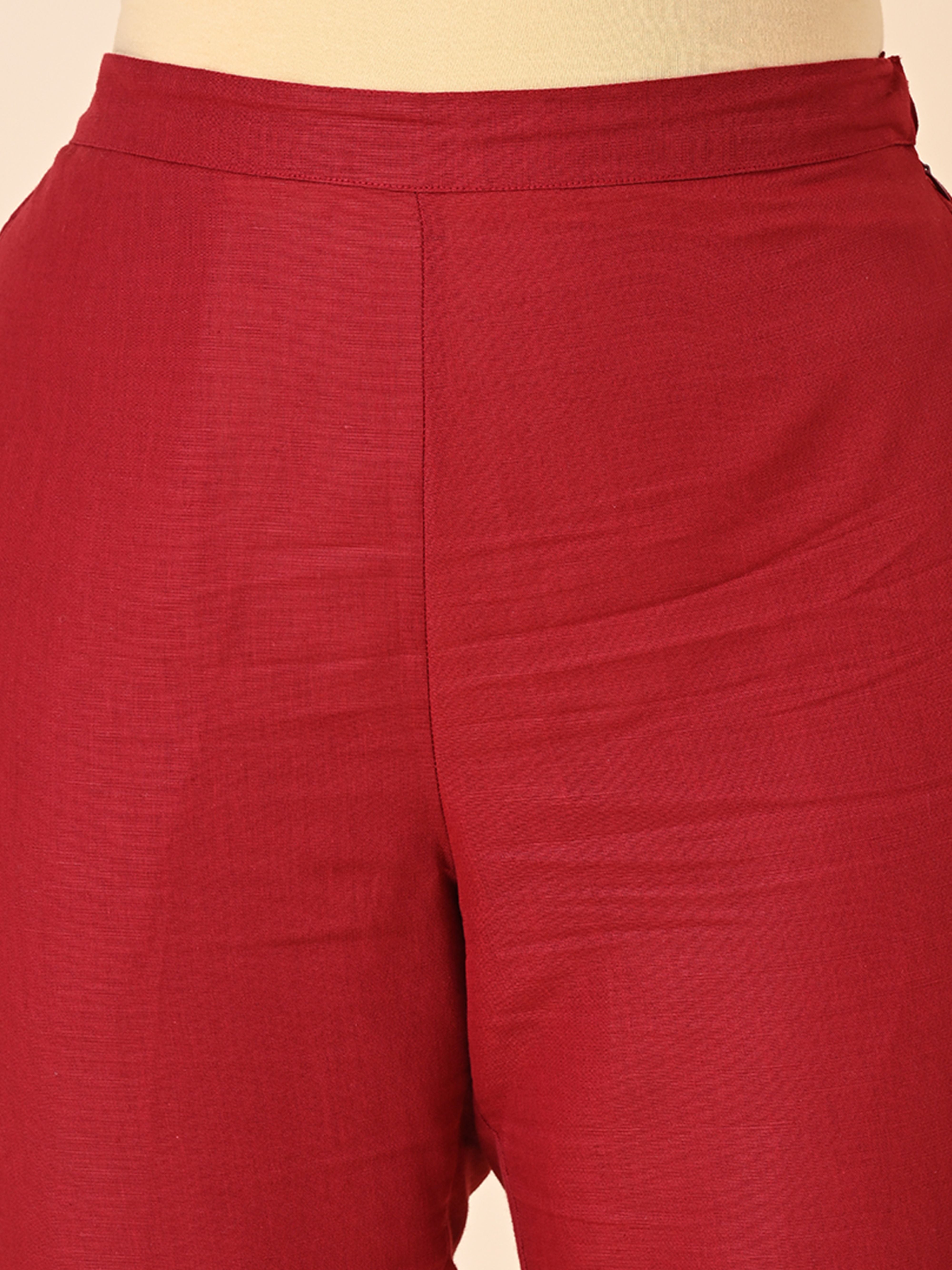 Red, Red pant, Red Trouser, Comfort Red pants, Formal Pant, office wear Pant, Cotton Pant, Cotton Trouser, Cotton Bottom Wear, Pocket pants, Womens Formal pants, women's formal trouser. Comfort Cotton Pants, Linen Pant, Linen Trouser, Linen Bottom Wear, Comfort Linen Pants