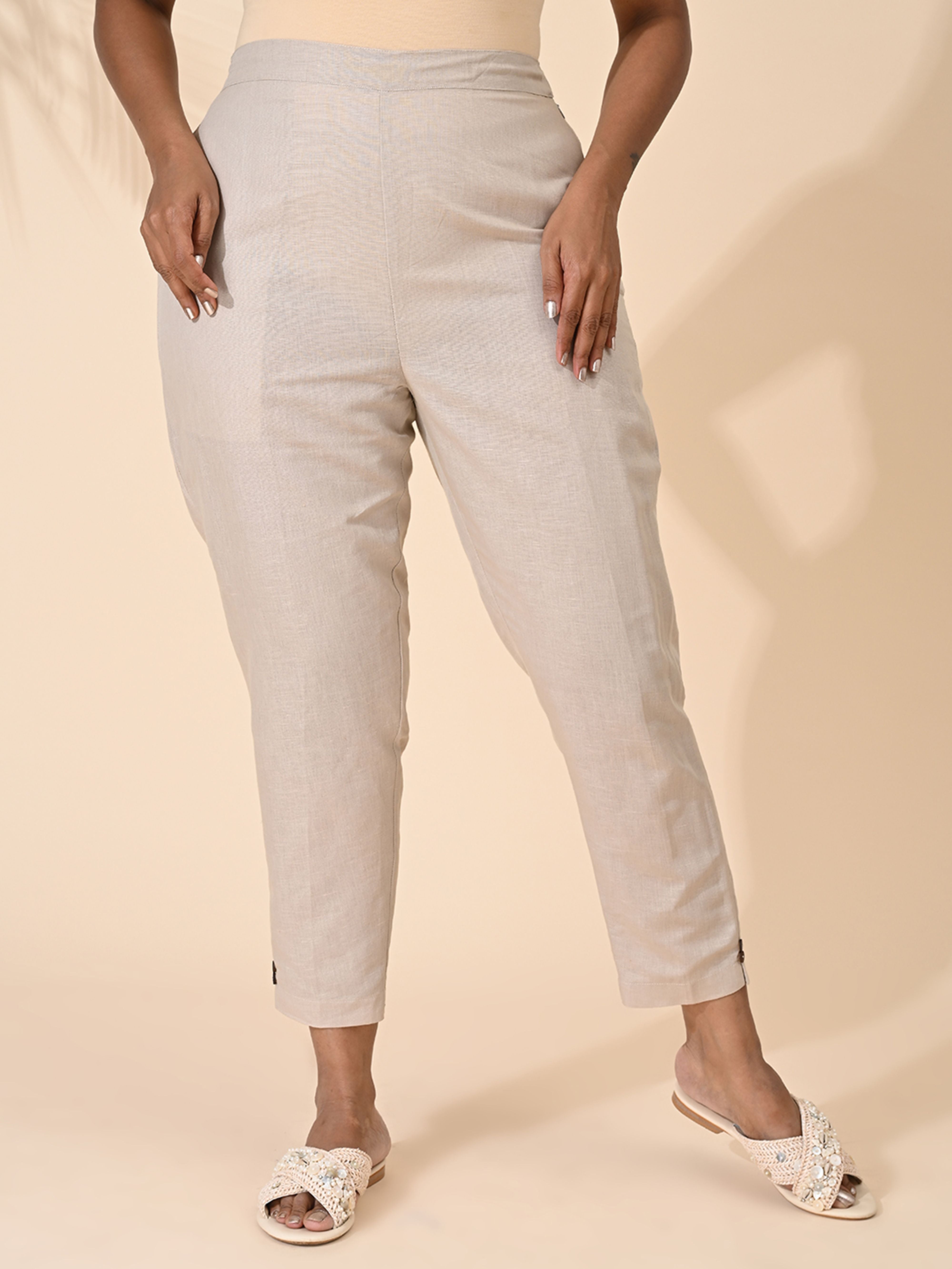 Beige, Beige pant, Beige Trouser, Comfort Beige pants, Formal Pant, office wear Pant, Cotton Pant, Cotton Trouser, Cotton Bottom Wear, Pocket pants, Womens Formal pants, women's formal trouser. Comfort Cotton Pants, Linen Pant, Linen Trouser, Linen Bottom Wear, Comfort Linen Pants