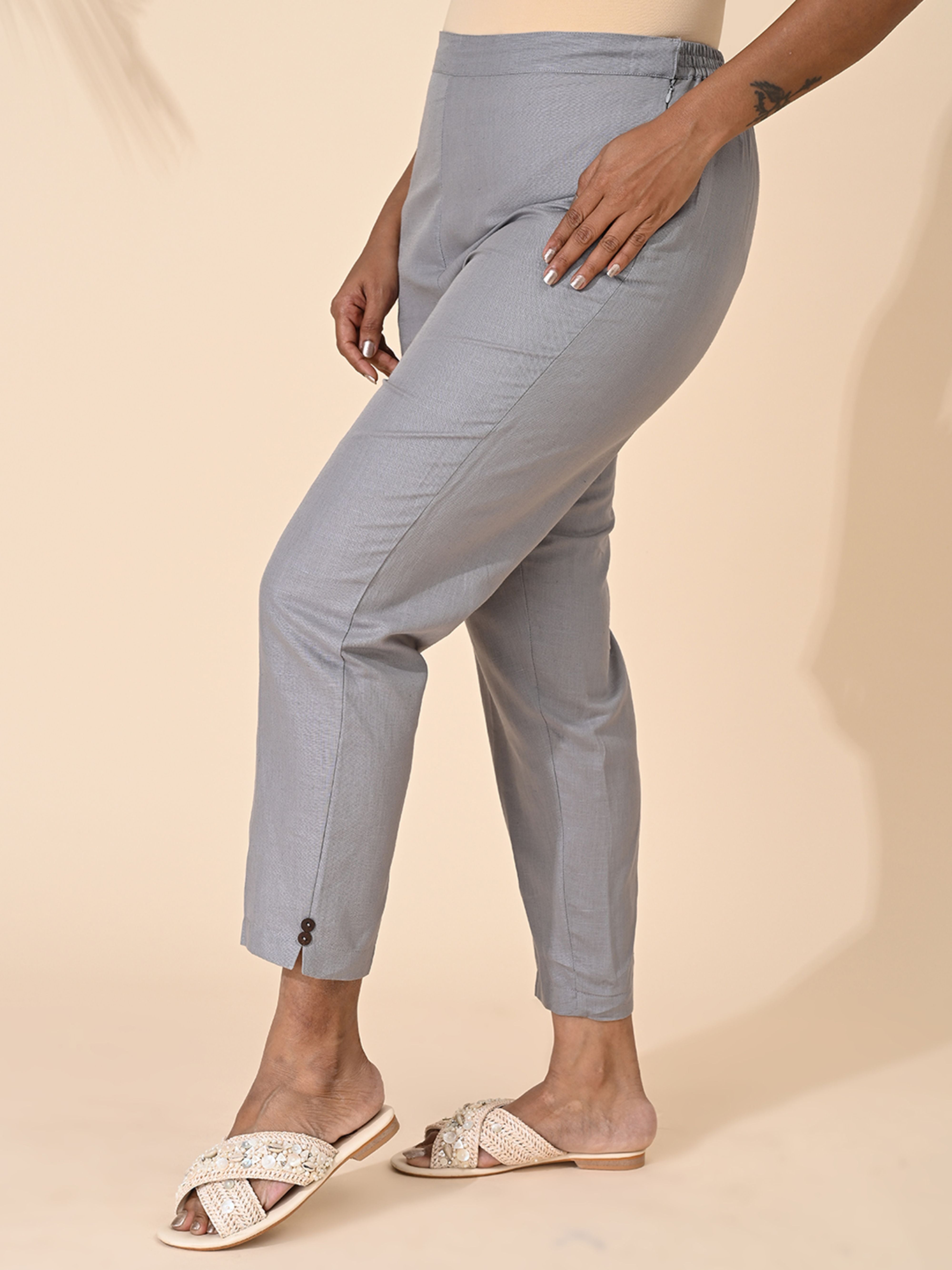 Gray, Gray pant, Gray Trouser, Comfort Gray pants, Formal Pant, office wear Pant, Cotton Pant, Cotton Trouser, Cotton Bottom Wear, Pocket pants, Womens Formal pants, women's formal trouser. Comfort Cotton Pants, Linen Pant, Linen Trouser, Linen Bottom Wear, Comfort Linen Pants