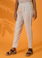 Beige, Linen pant, Linen trouser, formal pants, formal trouser, beige pants beige trouser, Formal wear / office wear, Casual wear, Bottom Wear, Elasticated pant,
elasticated trouser,