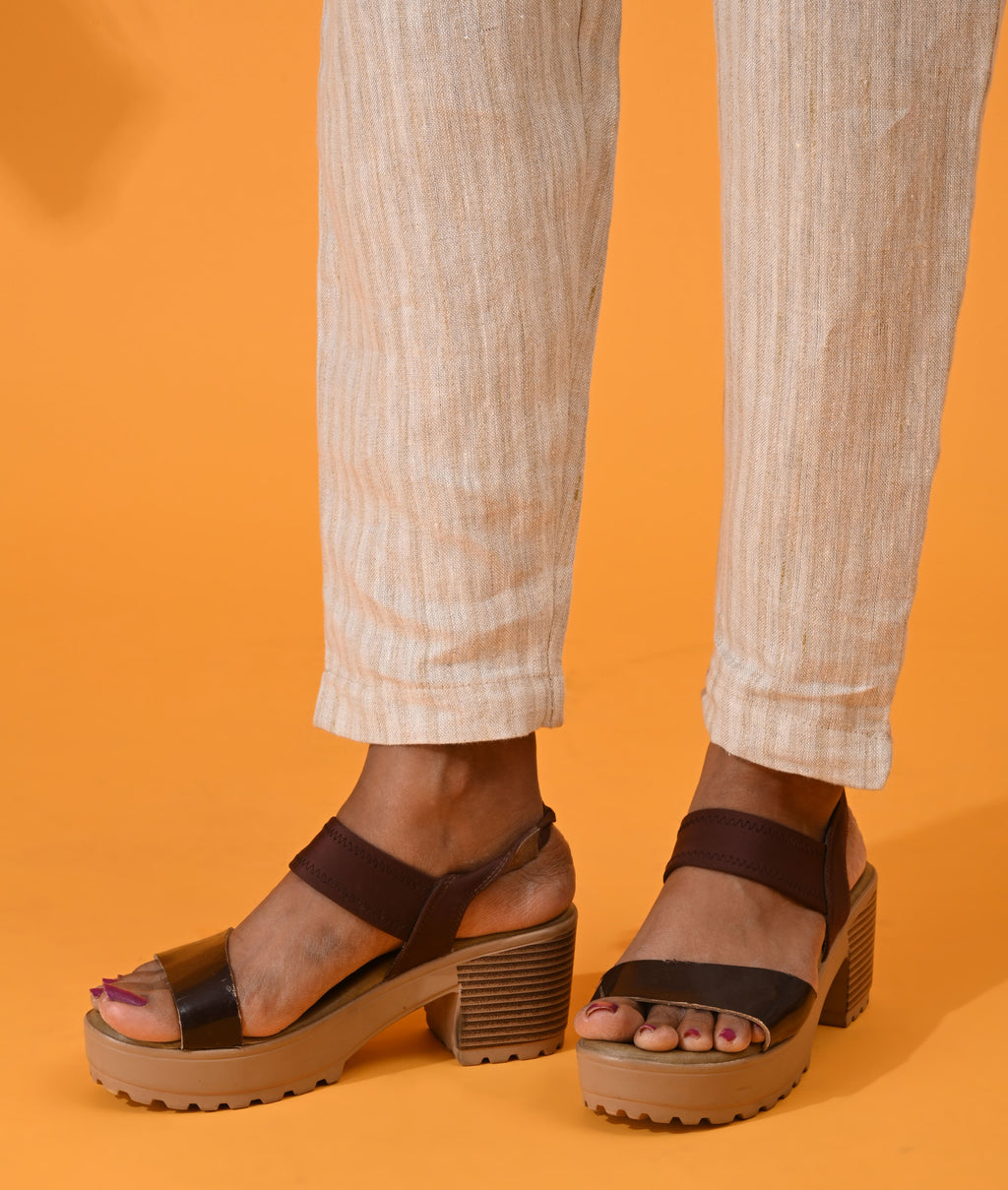 Beige, Linen pant, Linen trouser, formal pants, formal trouser, beige pants beige trouser, Formal wear / office wear, Casual wear, Bottom Wear, Elasticated pant,
elasticated trouser,