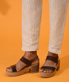 Beige, Linen pant, Linen trouser, formal pants, formal trouser, beige pants beige trouser, Formal wear / office wear, Casual wear, Bottom Wear, Elasticated pant,
elasticated trouser,