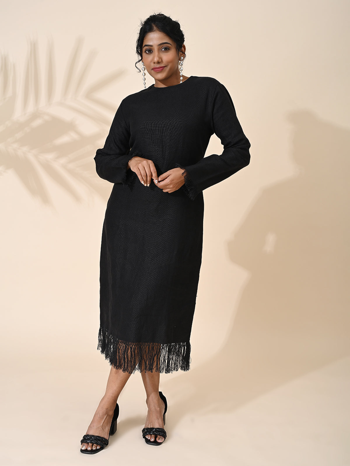 Black, Black linen Dress, Dresses, linen, Casual wear, linen dress, Full gown, black One piece