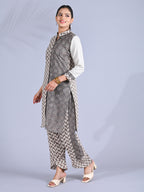 Maba block print cotton mismatched Co-ord Set