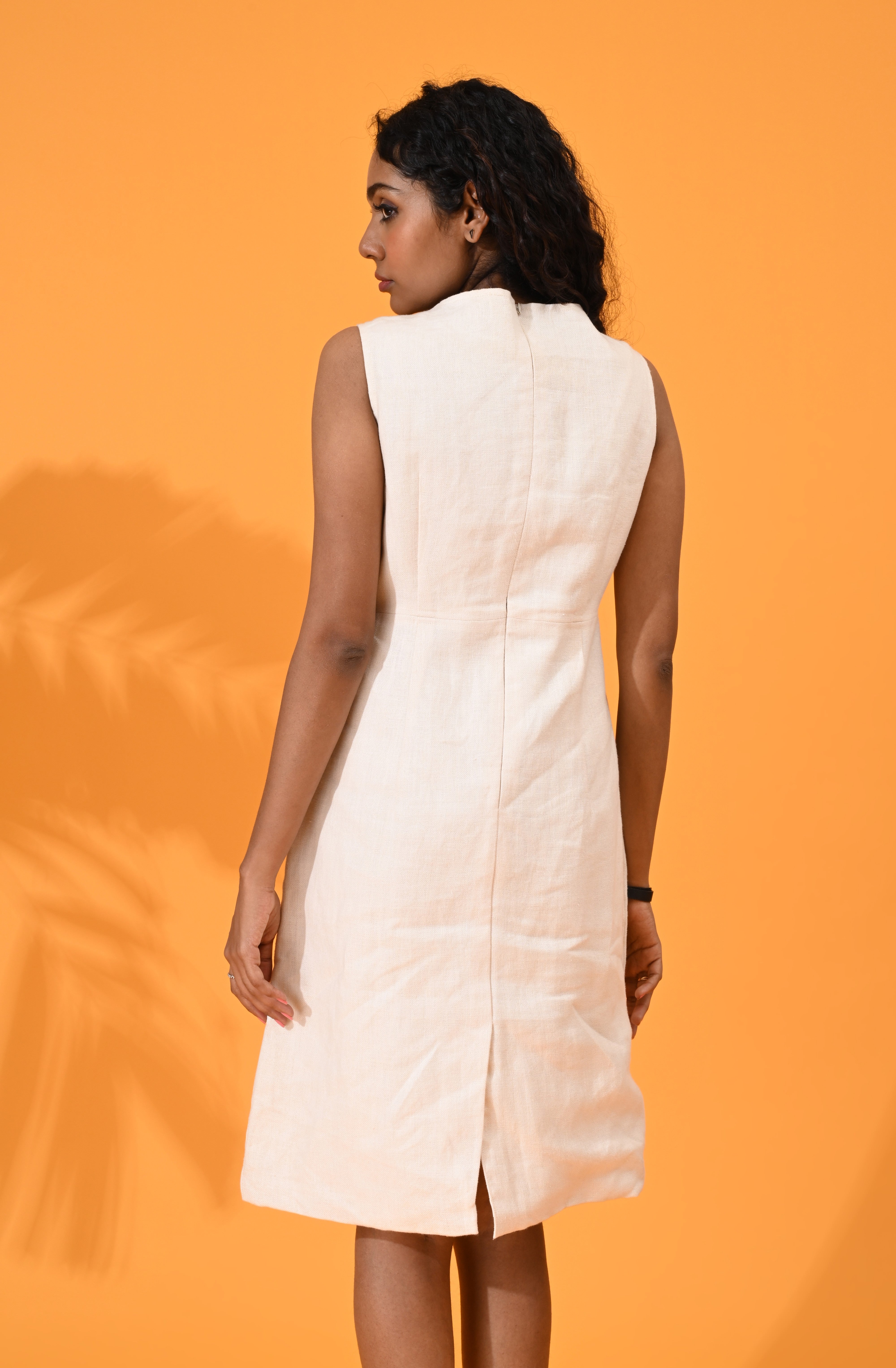  White, Linen, Formal wear / office wear, Dresses, Casual wear, Cream, cream dress, cream short dress, cream midi dress, white dress, white short dress, cream one-piece, cream midi, linen dress, Linen One-piece, Linen dress, linen 