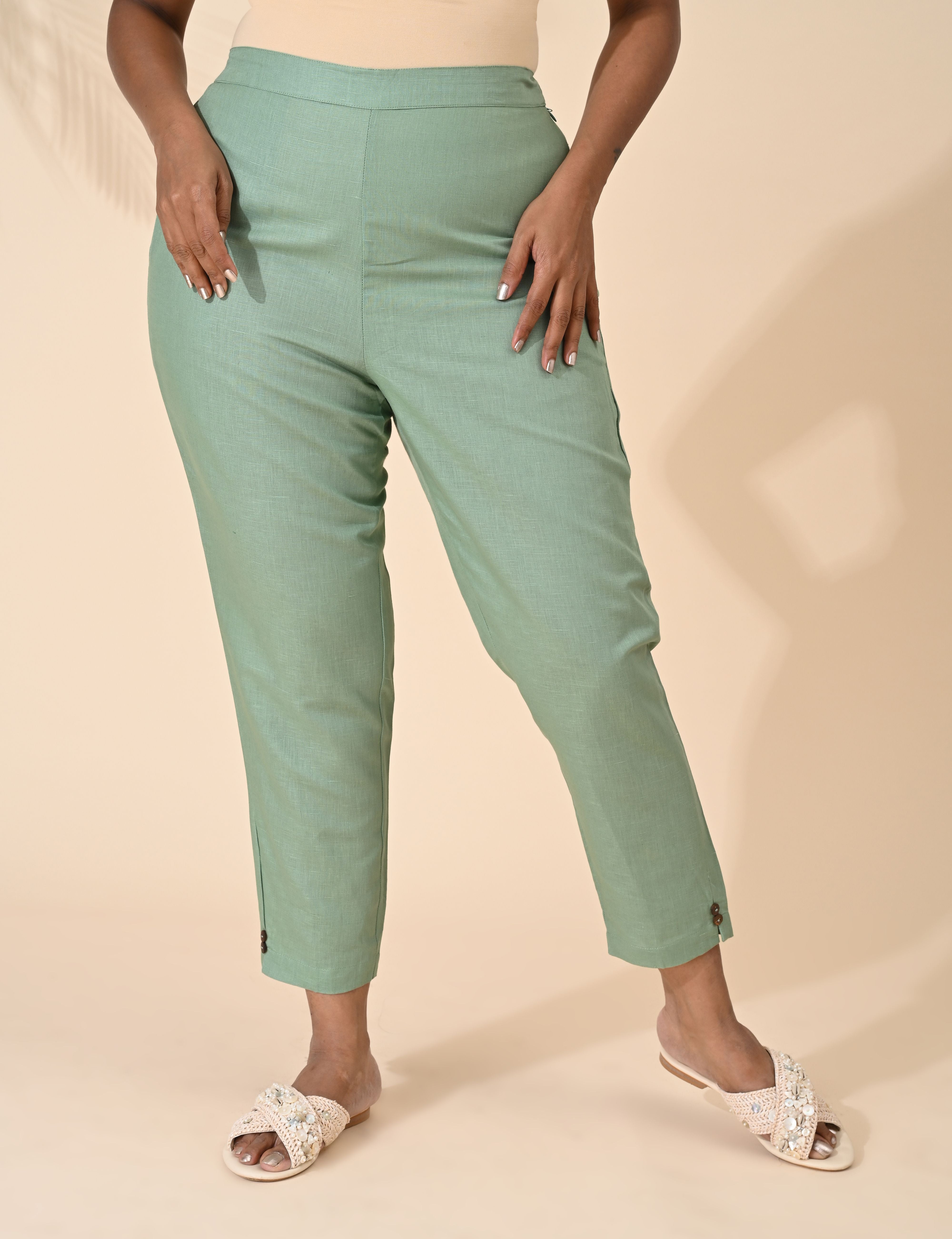 Green, Green pant, Green Trouser, Comfort Green pants, Formal Pant, office wear Pant, Cotton Pant, Cotton Trouser, Cotton Bottom Wear, Pocket pants, Womens Formal pants, women's formal trouser. Comfort Cotton Pants, Linen Pant, Linen Trouser, Linen Bottom Wear, Comfort Linen Pants