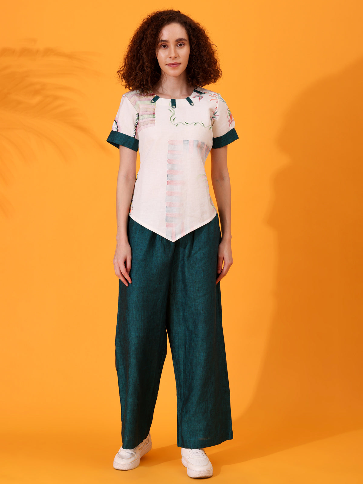 MABA Hand-Painted Linen Co-Ord Set