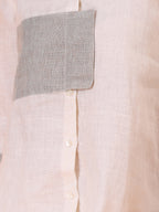 MABA Color Block Linen Shirt & Wide Pant set