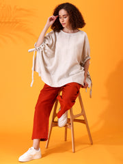 MABA Linen Poncho Top and Wide Pant set